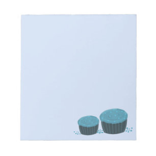 Blaue Cupcakes Notizblock