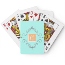 BLAUE CUSTOM INITIAL Bicycle Playing Cards