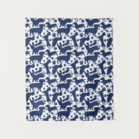 Blaue Dackel Pattern Kissen