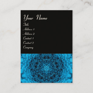 BLAUE DAHLIE MONOGRAMM, schwarz weiß Visitenkarte