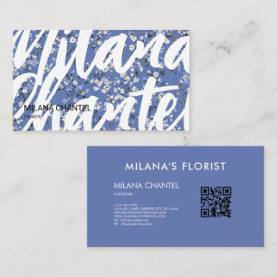 Blaue Daisy Moderne Trendige Blume Florist Visitenkarte