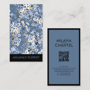 Blaue Daisy Moderne Trendige Blume Florist Visitenkarte