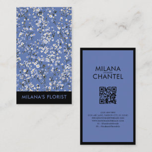 Blaue Daisy Moderne Trendige Blume Florist Visitenkarte