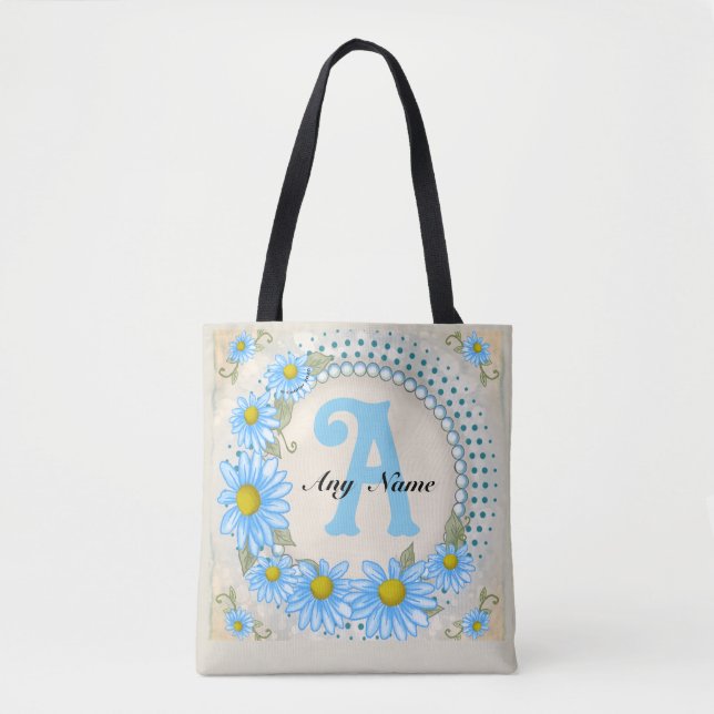 Blaue Daisy-Monogramm  (Vorderseite)
