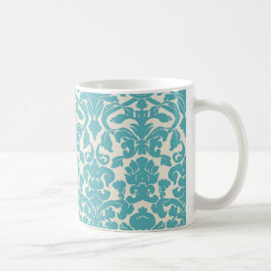 Blaue Damast-Tasse des Aqua Tasse