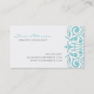 Blaue Damast-Visitenkarte Visitenkarte