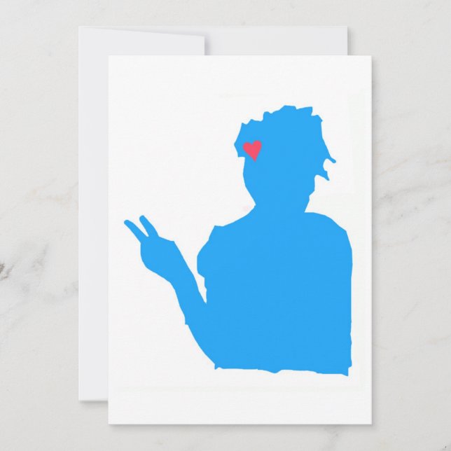 Blaue Dame Invitation Einladung (Vorderseite)
