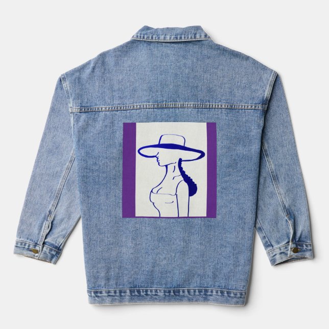 Blaue Dame Jeansjacke (Rückseite)