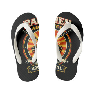 Blaue Damen-Denimjacke mit Ramen-Grafik Kinderbadesandalen