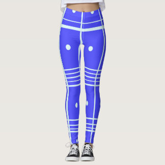 Blaue Damen-Leggings mit Blumenmuster für Yoga und Leggings