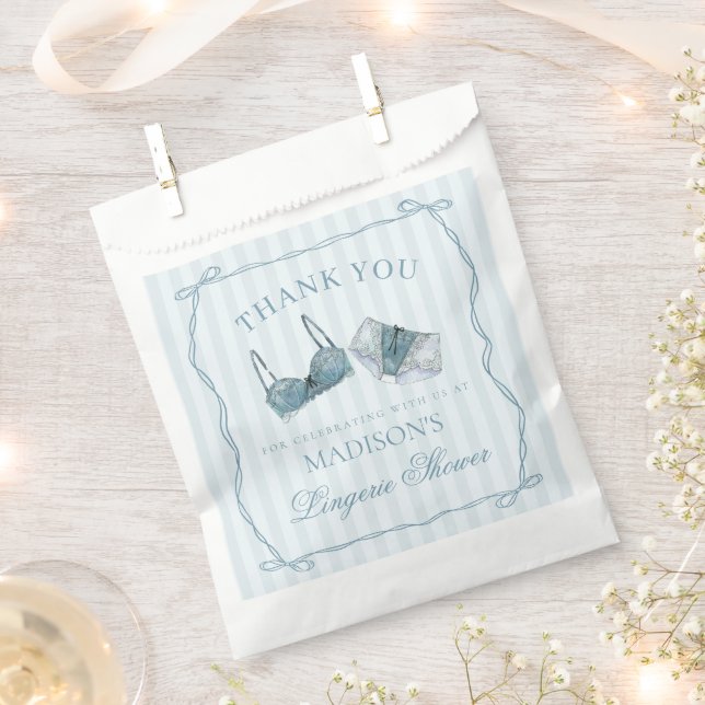 Blaue Damenwäsche Dusche Junggesellinnenabschied D Geschenktütchen (Ausgeschnitten)