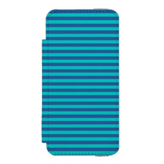 Blaue Dämmerung und dunkle Türkis Streifen Incipio Watson™ iPhone 5 Geldbörsen Hülle