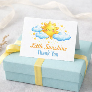 Blaue Danke-Baby-Shower-Handwerk-Party Dankeskarte