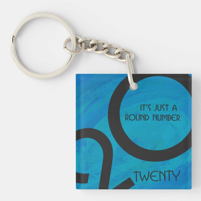 Blaue Dekade Schlüsselanhänger (Vorderseite)