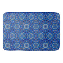 Blaue Dekorative Badematte