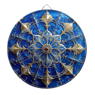 Blaue dekorative Blumen Dartboard Dartscheibe