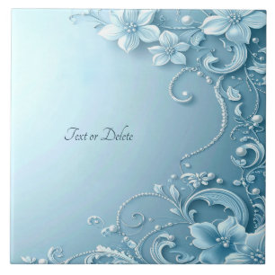 Blaue dekorative Blumenkeramikfliese Fliese