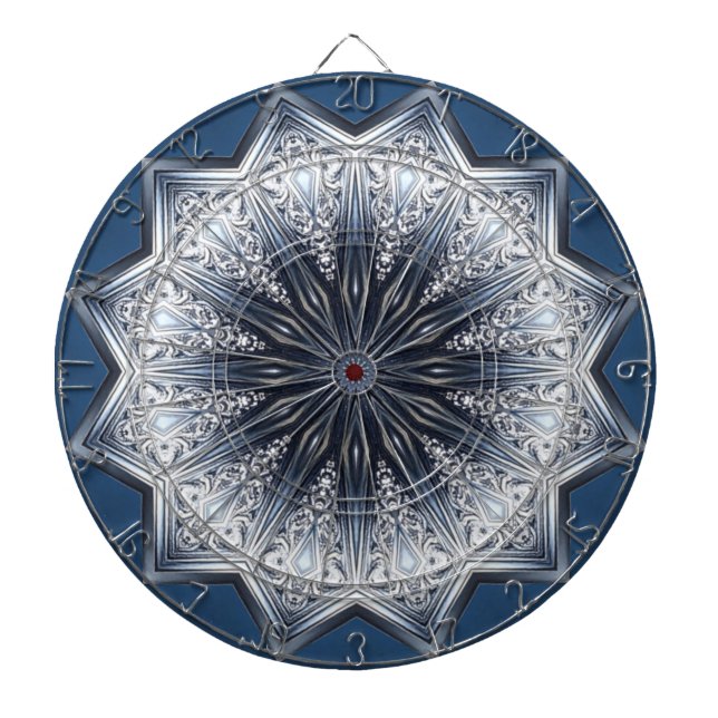 Blaue Dekorative Dartscheibe (vorne)