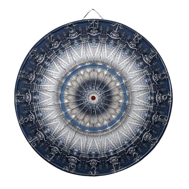 Blaue Dekorative Dartscheibe (vorne)
