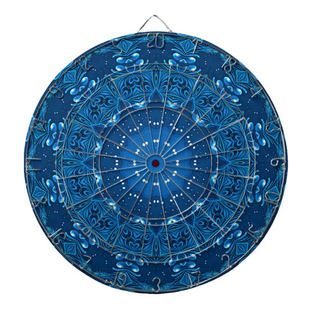 Blaue Dekorative Dartscheibe (vorne)