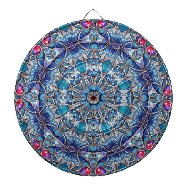 Blaue Dekorative Dartscheibe (vorne)