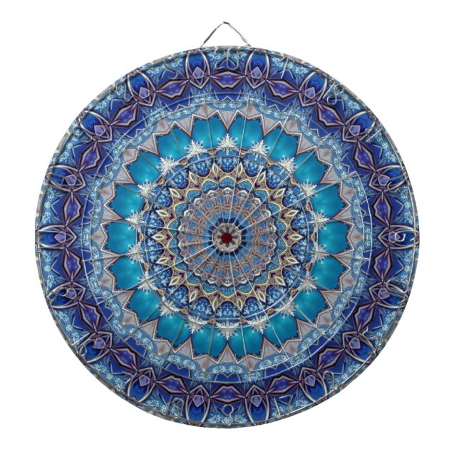 Blaue Dekorative Dartscheibe (vorne)