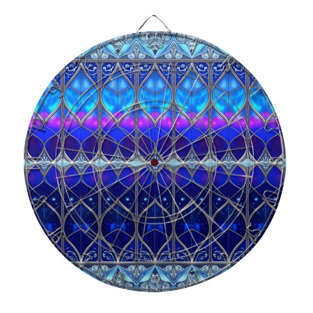 Blaue Dekorative Dartscheibe (vorne)