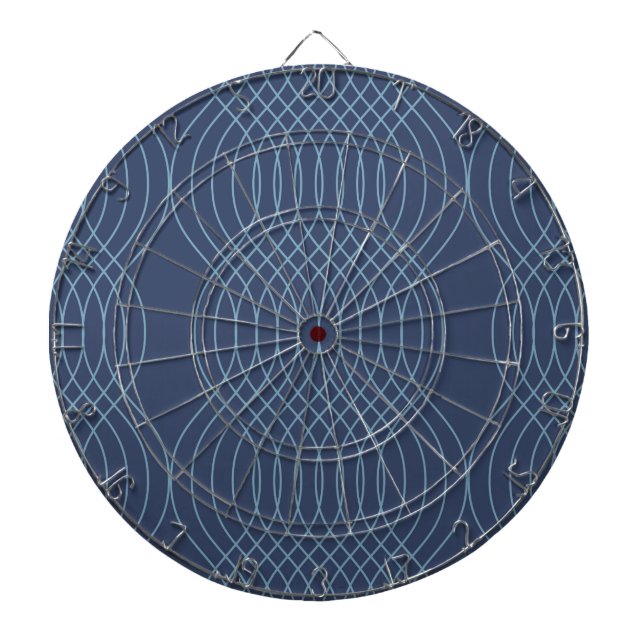 Blaue, dekorative, einfache, moderne, modische dartscheibe (vorne)