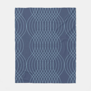 Blaue, dekorative, einfache, moderne, trendige wel fleecedecke