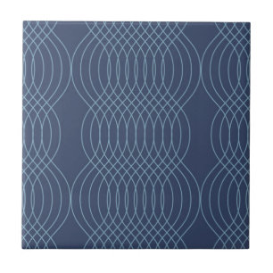 Blaue, dekorative, einfache, moderne, trendige wel fliese