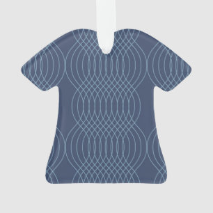 Blaue, dekorative, einfache, moderne, trendige wel ornament