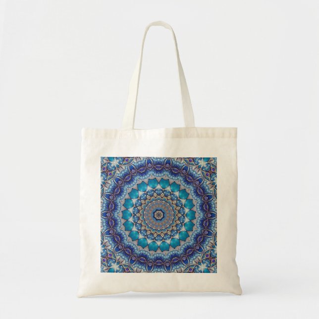 Blaue Dekorative Feiertags-Tasche Tragetasche (Vorne)