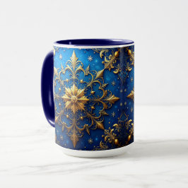 Blaue dekorative Feiertags-Tasse Tasse