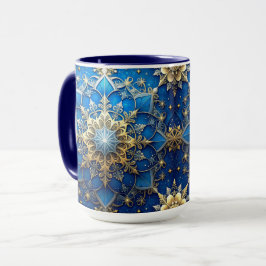 Blaue Dekorative Feiertags-Tasse Tasse