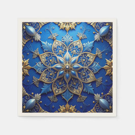 Blaue Dekorative Feiertagsserviette Serviette