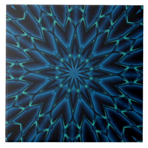 Blaue dekorative Keramik Tile Fliese