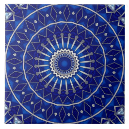 Blaue dekorative Keramikfliese