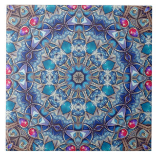 Blaue dekorative Keramikfliese