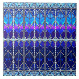 Blaue dekorative Keramikfliese