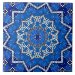 Blaue dekorative Keramikfliese