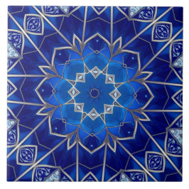 Blaue dekorative Keramikfliese