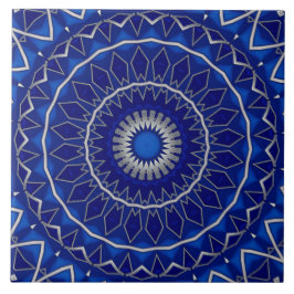 Blaue dekorative Keramikfliese