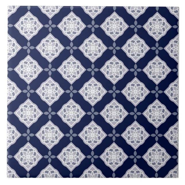 Blaue dekorative portugiesische Azulejo-Fliese Fliese (Vorderseite)