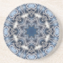 Blaue dekorative Sandstein-Untersetzer