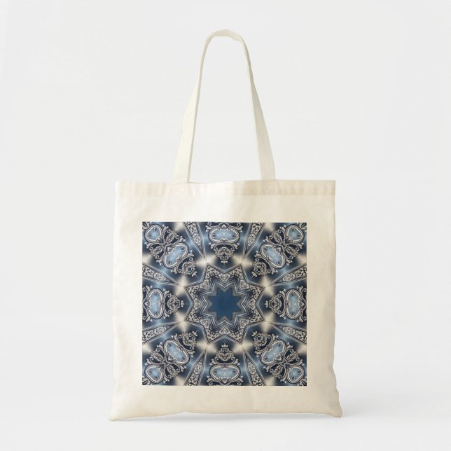 Blaue Dekorative Tragetasche (Vorne)