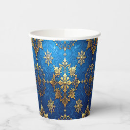 Blaue Dekorative Weihnachts-Feiertags-Papierbecher Pappbecher