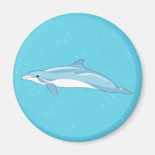 Blaue Delfin im Meer Magnet