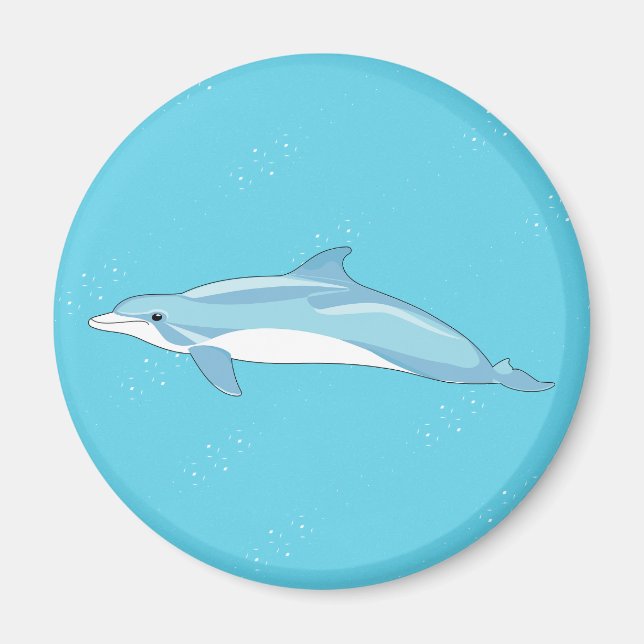 Blaue Delfin im Meer Magnet (Vorne)