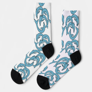 Blaue Delfine umkreisen Thunder_Cove Socken