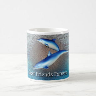 Blaue Delphin-beste Freunde für immer Tasse